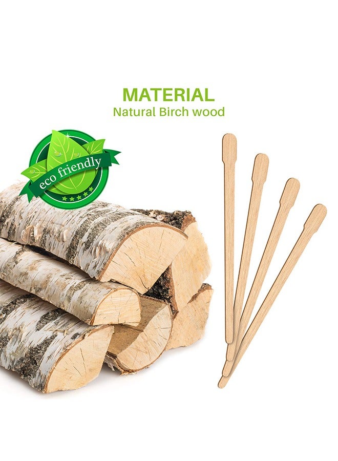 200 Pcs Wooden Waxing Sticks, Wax Spatulas Sticks Small Wax Applicator Sticks Wood Craft Sticks Spatulas Applicator for Hair Eyebrow Nose Removal (Without Handle) - Image 3
